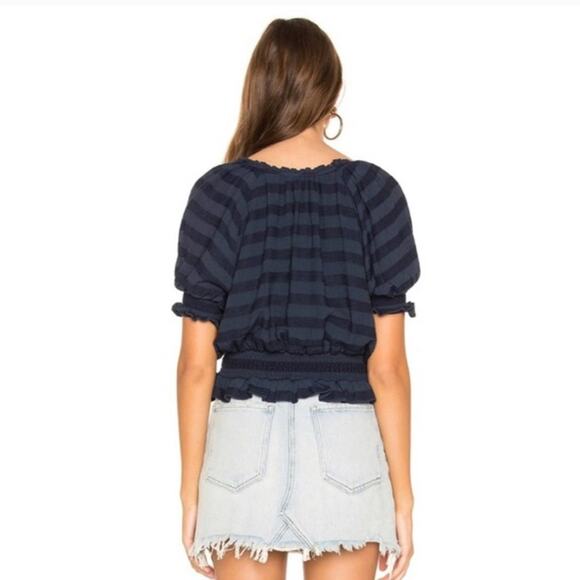 Revolve Tularosa Juliana Top Navy Blue Small Festival Boho $148 Summer Vacation - Picture 7 of 7